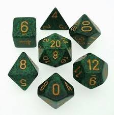 Golden Recon Speckled Polyhedral Dice Set of 7 - CHX25335